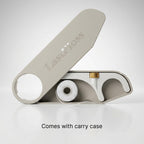 LastFloss refillable floss handle, threaded with dental floss